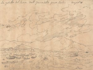 La Gabella del Pesce dal Granabello Preso Portici, 20. elokuuta. tekijältä John Robert Cozens