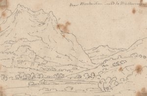 Lähellä Montmiliania, Malterverneen johtava tie tekijältä John Robert Cozens