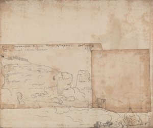 Terracinan lähellä Rooman ja Napolin välissä, lokakuu 1777. tekijältä John Robert Cozens