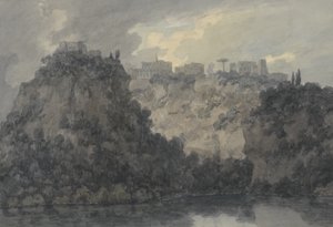 Nemijärvellä, n. 1780-83 (grafiitti ja w/c paperilla) tekijältä John Robert Cozens