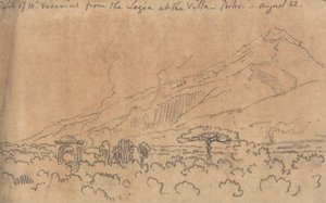 Osa Vesuvius-vuorta Loggiasta Villassa, Portici, 22. elokuuta tekijältä John Robert Cozens