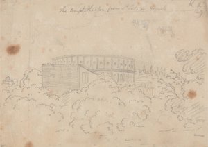 Amfiteatteri S. Pietro in Vinculosta katsottuna tekijältä John Robert Cozens