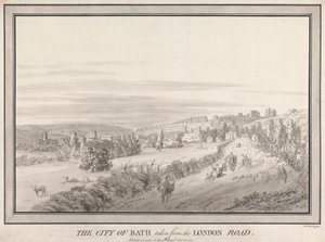 City of Bathin otettu London Roadilta tekijältä John Robert Cozens