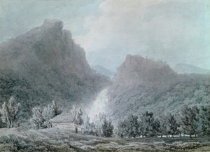 The Falls of Lodoren (wc paperilla) tekijältä John Robert Cozens