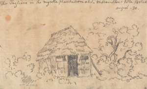 Pagliaro Sir William Hamiltonin huvilan myrttiplantaasissa Porticissa, Portici tekijältä John Robert Cozens
