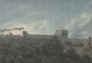Näkymä Villa Lantesta Janiculumissa Roomassa, 1782-83. tekijältä John Robert Cozens