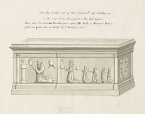 Eccleshall Church - Piispa Benthamin hauta: kynä- ja pesupiirustus, nd [1800-luku] (piirustus)