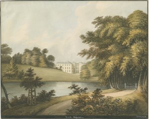 Enville Hall: akvarellimaalaus ja [1800-luku]