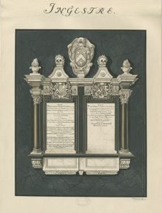 Ingestre Church - tabletit Walter Chetwynd vanhemmalle ja nuoremmalle: maalaus, nd [?19th century] (maalaus) tekijältä John Robert Fernyhough