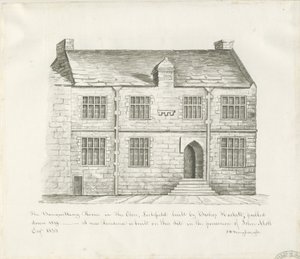 Lichfield - Juhlasali lähellä: seepiapesupiirustus ja [1800-luvun alku] (piirustus) tekijältä John Robert Fernyhough
