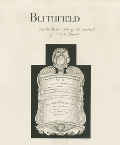 Tabletti Blithfield Churchissa - Mary Crawley : seepiapesu, nd [?19th Century] (piirustus) tekijältä John Robert Fernyhough