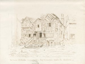 Uttoxeter Town - Ale Warehouse: kynä- ja mustepiirustus ja [?1800-luvun puoliväli] tekijältä John Robert Fernyhough
