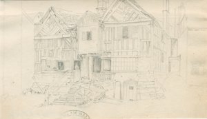 Uttoxeter Town - [Ale Warehouse]: lyijykynäpiirros ja [?1800-luvun puoliväli] (piirustus) tekijältä John Robert Fernyhough