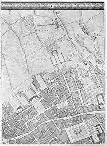 Bloomsburyn ja Holbornin kartta Lontoossa, 1746