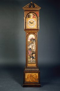 1800-luvun lopulla koristeltu pitkäkantinen kello laajasti tekijältä John Roddam Spencer Stanhope