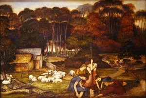 Syksy, n.1879 (vesiväri paperille) tekijältä John Roddam Spencer Stanhope