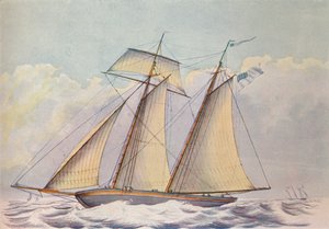Amerikkalainen Topsail-kuunari, 1825