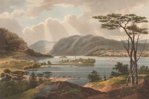 Näkymä Fishkillistä Hudson River Portfolion länsipisteeseen nro 15, 1825.