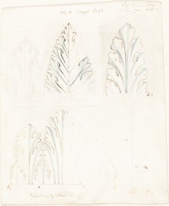 Koristeoppi Acanthus-aiheella teokselle "The Stones of Venice" tekijältä John Ruskin