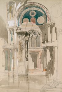 Osa Pyhän Markuksen basilikaa, Venetsia: Luonnos sateen jälkeen, 27. toukokuuta 1846 tekijältä John Ruskin