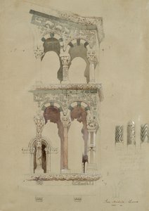 Osa tuhoutuneen San Michelen kirkon julkisivua Forossa, Luccassa, sellaisena kuin se näytti vuonna 1845, Ma tekijältä John Ruskin