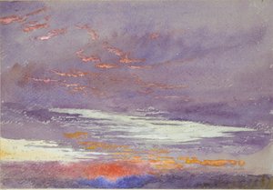 Tutkimus Dawnista: violetit pilvet, maaliskuu 1868 tekijältä John Ruskin