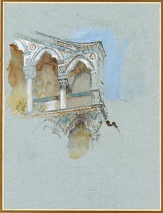 San Michelen Pisan goottilaisen julkisivun tutkimus Borgossa, Pisassa, 1. heinäkuuta tekijältä John Ruskin