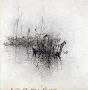"Study of Shipping", 1876 tekijältä John Ruskin