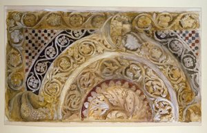 Tutkimus paneelista Pisan kastekappelin fontista tekijältä John Ruskin