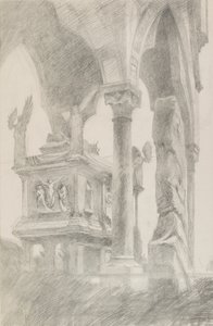 Tutkimus Mastino II della Scalan haudasta Veronassa, n. 1869. tekijältä John Ruskin