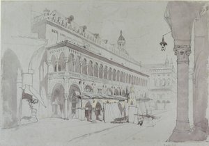 Palazzo della Ragione ja Piazza delle Erbe, Padova, toukokuu 1841 tekijältä John Ruskin