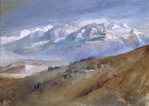 Näkymä ikkunastani Mornexissa, jossa asuin vuoden 1862 (wc paperilla) tekijältä John Ruskin
