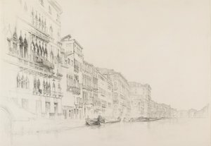 Näkymä Palazzo Bembosta Palazzo Grimanille, Venetsia, touko-kesäkuu 1870 tekijältä John Ruskin