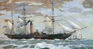 Samuel Cunardin Britannia (värilitografia)