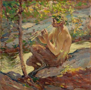 Faun, 1800-luvun lopusta 1900-luvun alkuun (öljy aluksella) tekijältä John Scott Williams