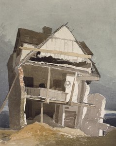 Raunioitu talo, 1800-luku tekijältä John Sell Cotman