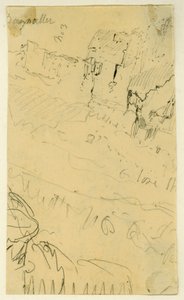 "Ornen autot", n. 1817-22 (grafiitti paperilla) tekijältä John Sell Cotman