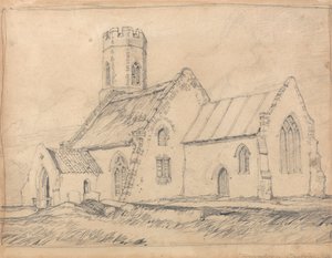Brampton Church, Norfolk, kaakosta tekijältä John Sell Cotman