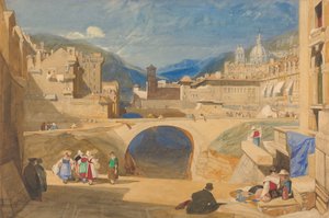 Silta mannermaisessa kaupungissa tekijältä John Sell Cotman