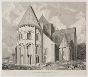 Pyhän Nikolauksen kirkko Caenissa tekijältä John Sell Cotman