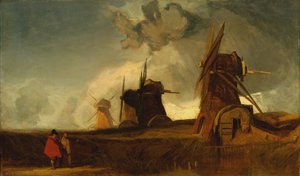 Viemäröinti Mills in the Fens, Croyland, Lincolnshire tekijältä John Sell Cotman