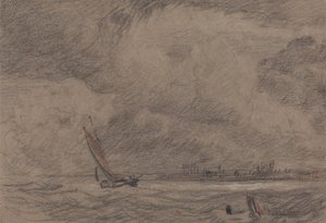 Kalastusalus Yarmouthin edustalla tekijältä John Sell Cotman