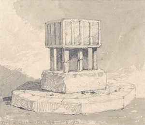 Fontti Caister Churchissa, Norfolkissa tekijältä John Sell Cotman