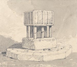 Fontti Caisterin kirkossa, Norfolk tekijältä John Sell Cotman