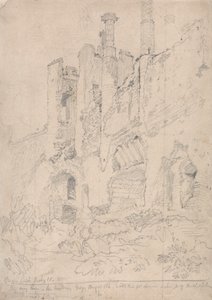 Framlinghamin linna, Suffolk: osa raunioitunutta sisustusta tekijältä John Sell Cotman