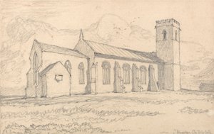 Knapton Church, Norfolk, koillisesta tekijältä John Sell Cotman
