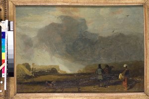 Maisema Normandiassa (öljy kankaalle) tekijältä John Sell Cotman
