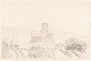 Maisema kirkon kanssa tekijältä John Sell Cotman