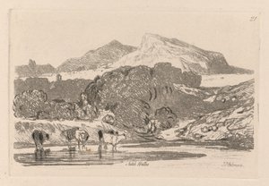 Liber Studiorum: Plate 21, View in North Wales, 1838. tekijältä John Sell Cotman