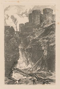 Liber Studiorum: Plate 29, Harlech Castle, N. Wales tekijältä John Sell Cotman